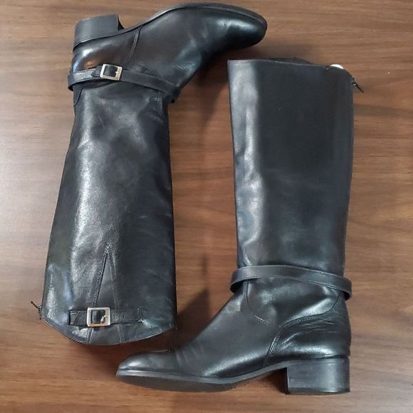 Charles David "Rumble" Equestrian Knee High Black Leather Riding Boot Size 10 - Picture 3 of 15